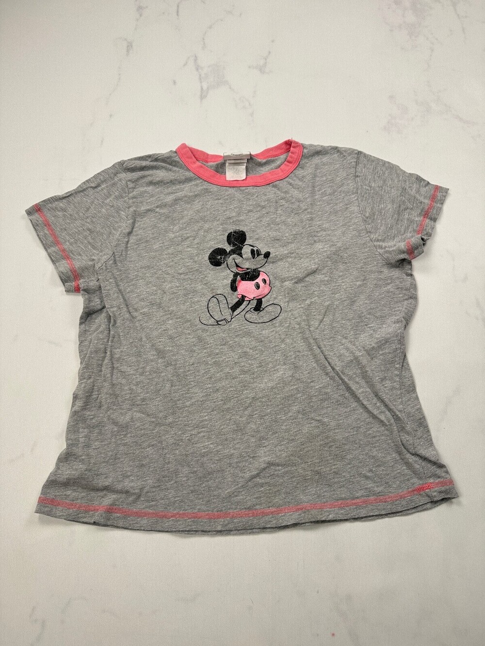 Disney Store Mickey Graphic Tee Gray 90s VTG Everyday Essential - Girls XL